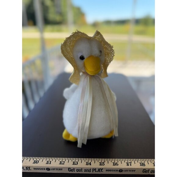 Plush Creations Vintage Stuffed Animal Goose wearing Hat 1989 - Picture 1 of 7